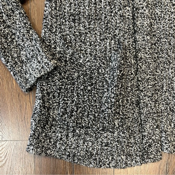 American Eagle | Black and White Marled Open Knit Open Cardigan Sweater SZ MED - Picture 5 of 6